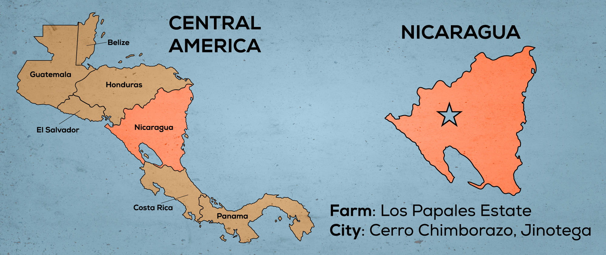 Map of Central America & Nicaragua