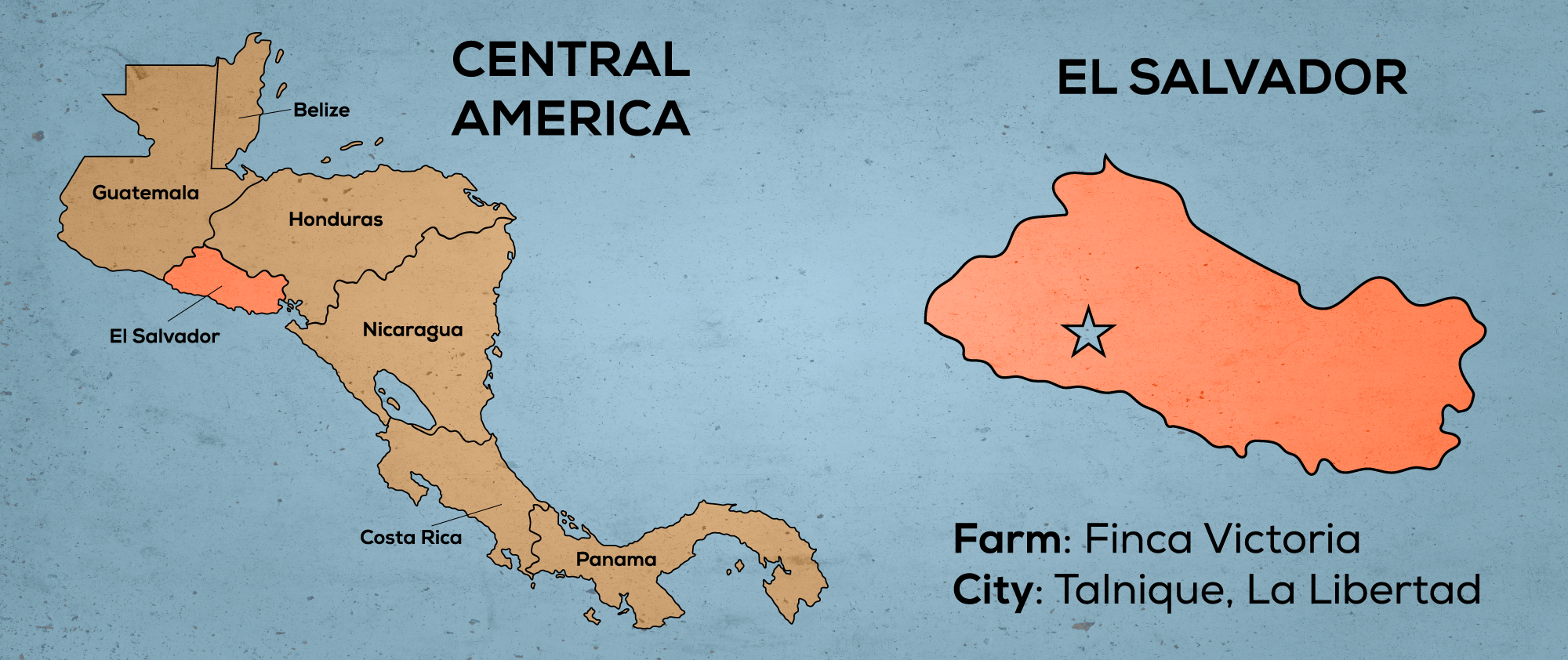 Map of Central America & El Salvador