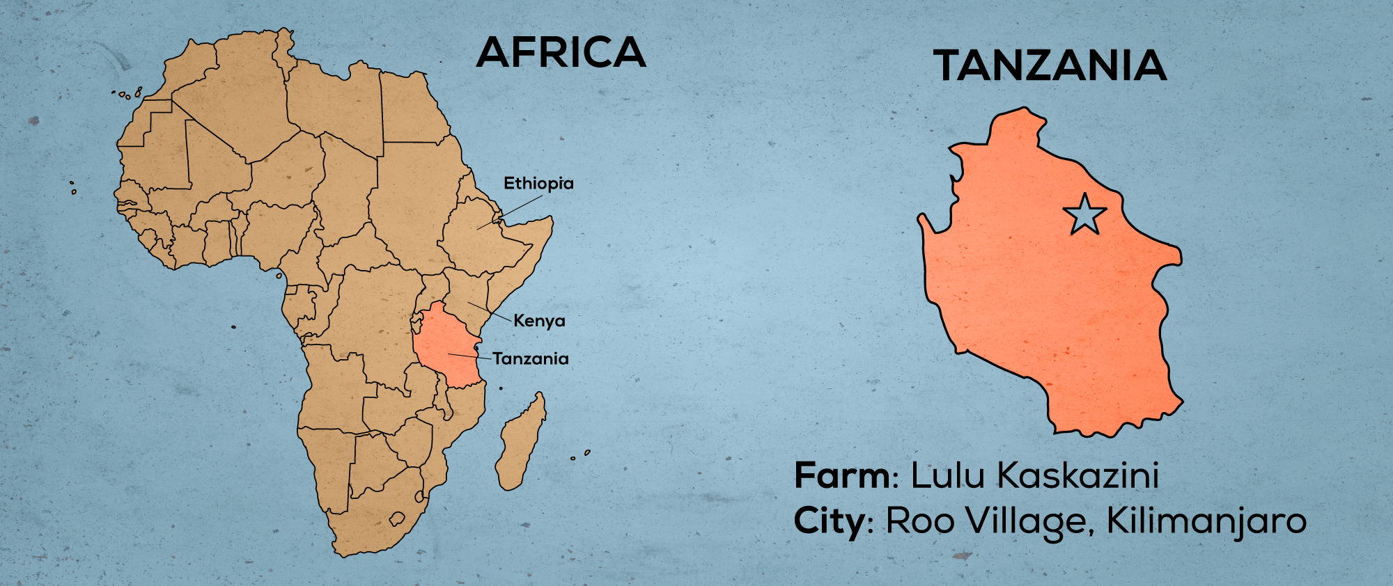 Map of Africa & Tanzania