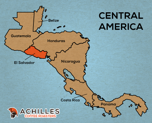 El Salvador Central America Map